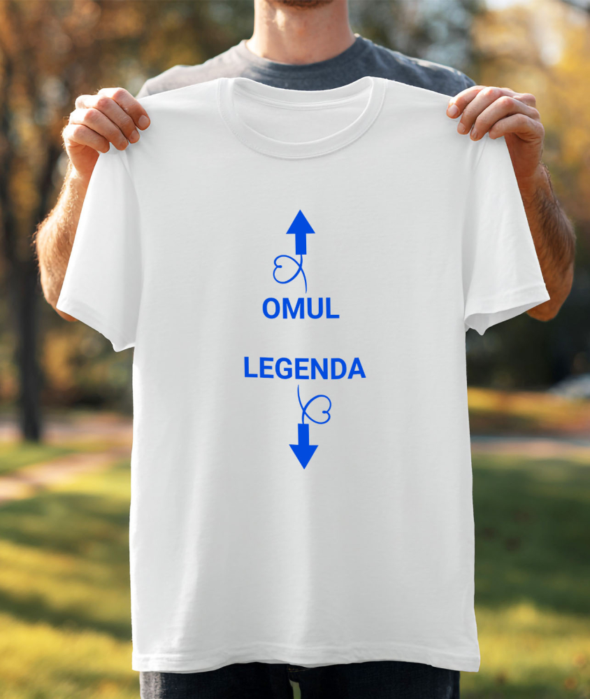 Tricou Femei, Barbati, Copii, Fata, Baiat, Unisex Personalizat „Omul Legendar” cu Săgeți și Inimioare – Mesaj Haios și Sarcastic pentru Cadouri Personalizate [3]
