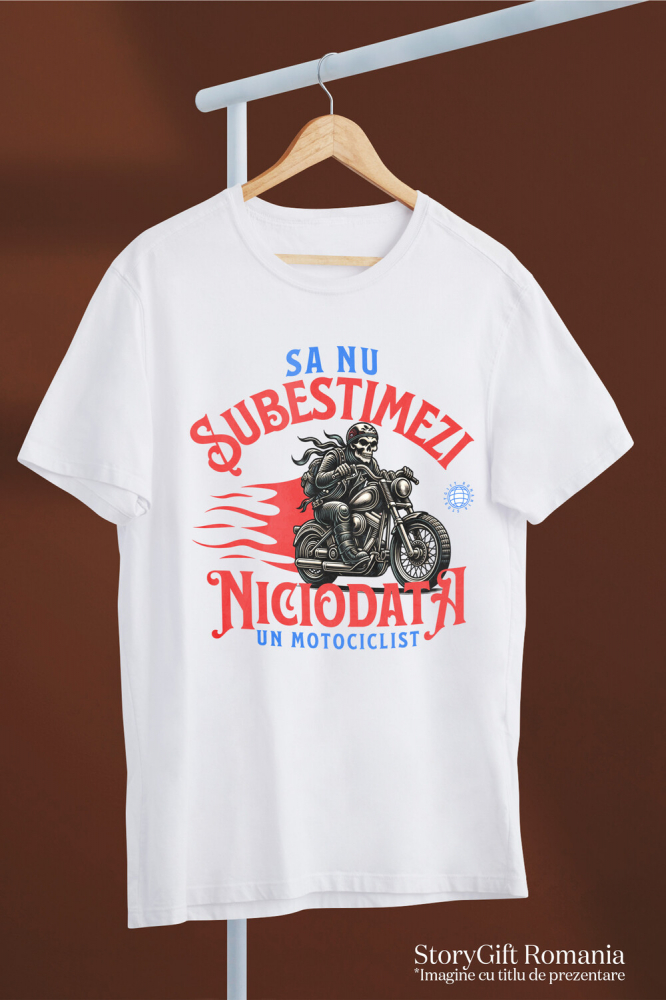 Tricou Femei, Barbati, Copii, Fata, Baiat, Unisex Personalizat Schelete Horror pe Motocicletă Vintage – Pasiune și Iubire pentru Moto [3]