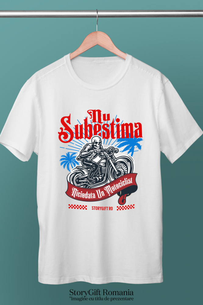 Tricou Femei, Barbati, Copii, Fata, Baiat, Unisex Personalizat Schelete Motociclist – Aventură Înfricoșătoare pe Insulă Tropicală [3]