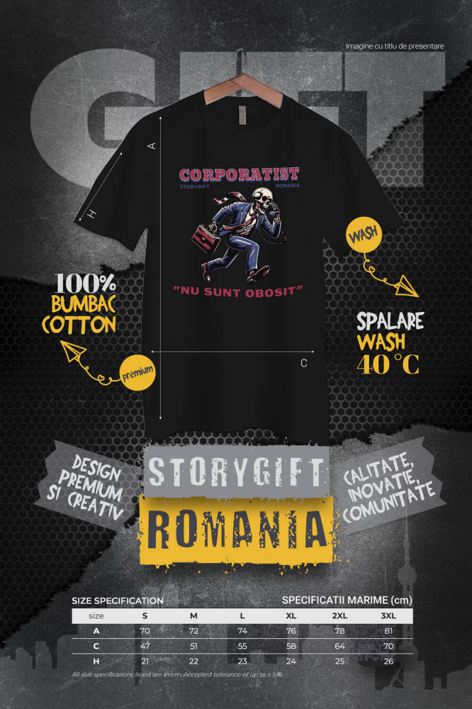 Tricou Femei, Barbati, Copii, Fata, Baiat, Unisex Personalizat Schelet Corporatist – Viața de Birou în Ilustrație Amuzantă [4]