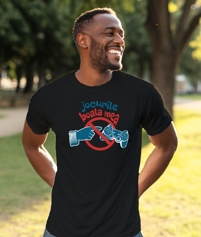 Tricou Femei, Barbati, Copii, Fata, Baiat, Unisex Personalizat Semn Interzis „Jocurile Video Boala Mea” - Cadou Personalizat Gameri [2]