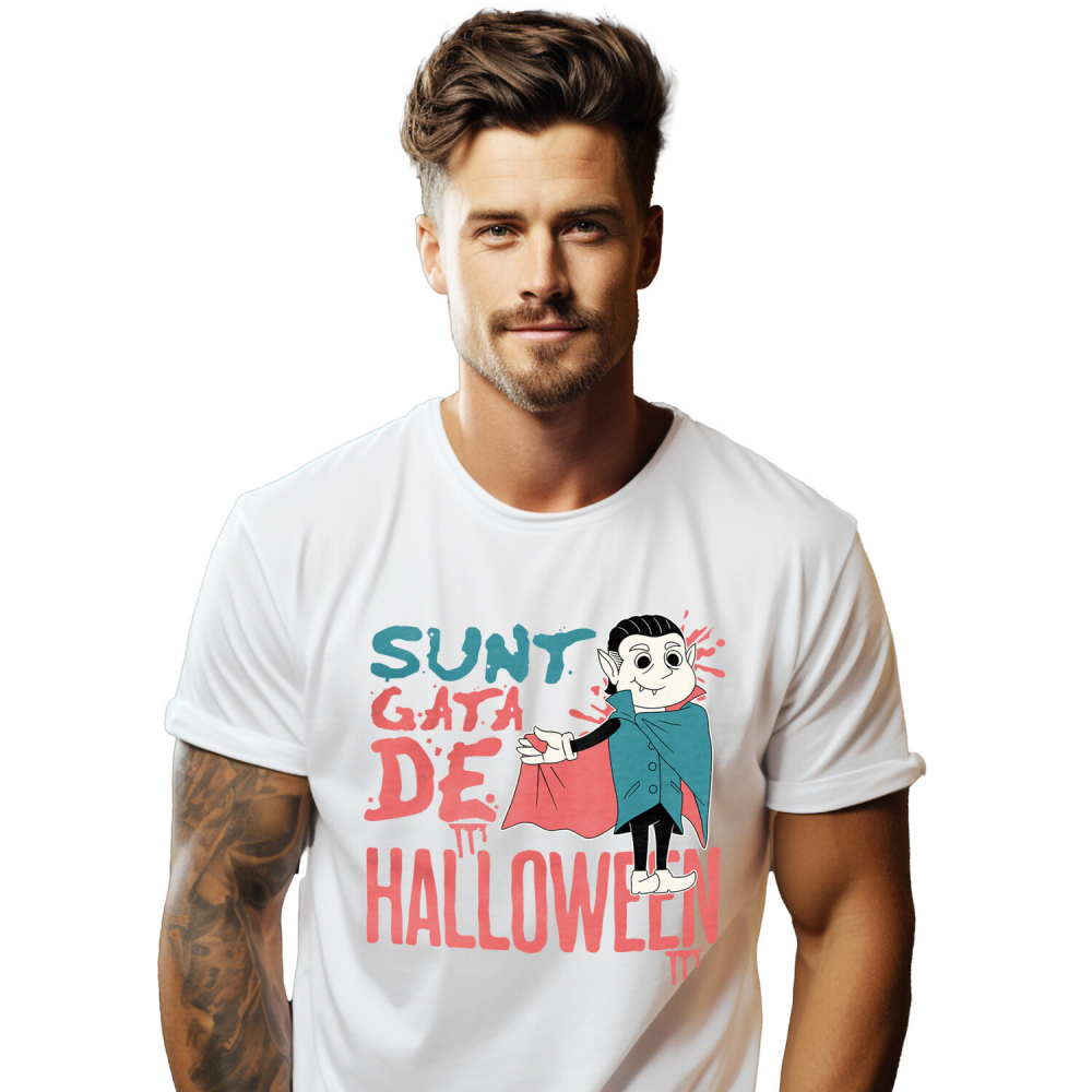 Tricou Femei, Barbati, Copii, Fata, Baiat, Unisex Personalizat Costum Dracula Cu Colți Și Capa | Halloween Horror pentru Copii și Adulți [1]
