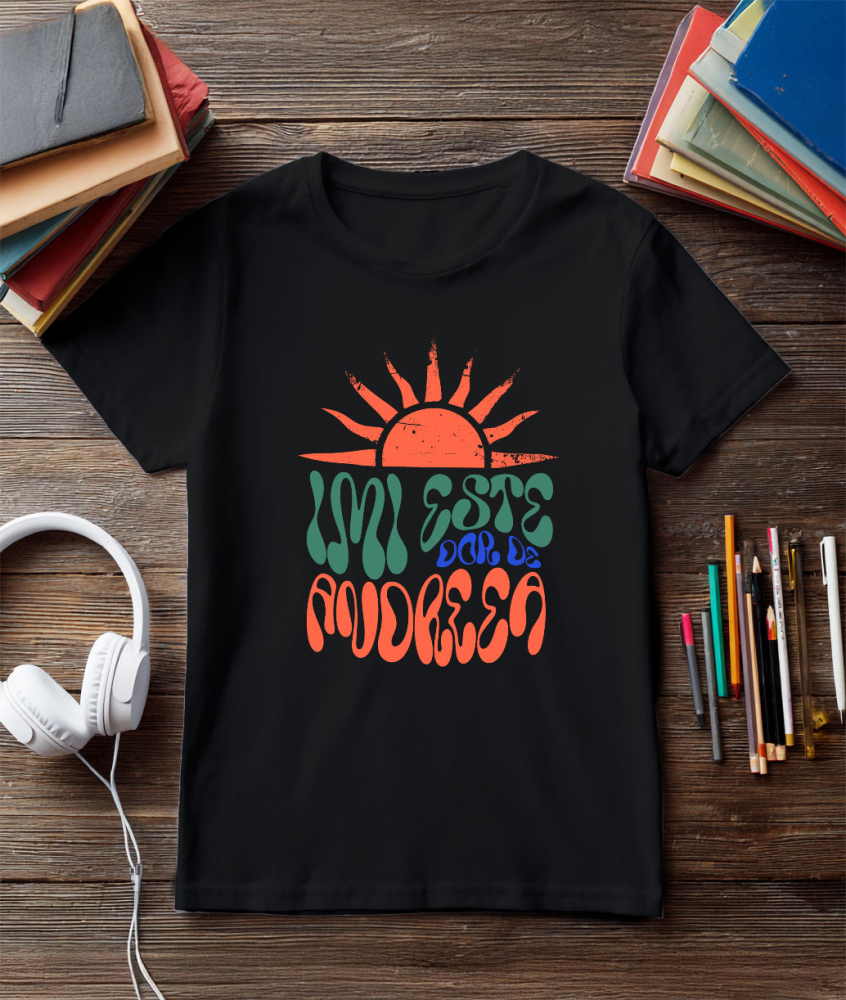 Tricou Femei, Barbati, Copii, Fata, Baiat, Unisex Personalizat "Soare Strălucitor Romantic Imi Este Doar De Andreea - Cadou Personalizat Iubire și Dragoste" [3]