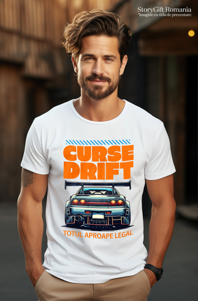 Tricou Femei, Barbati, Copii, Fata, Baiat, Unisex Personalizat Tricou Drift Tuning – Design Auto pentru Pasionații de Curse și Viteză [2]
