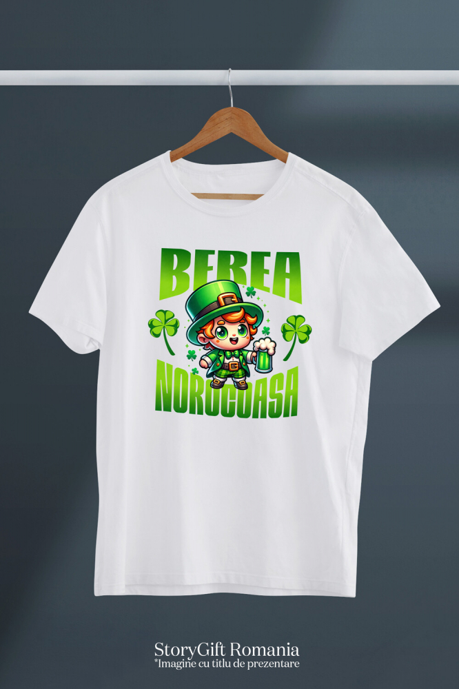 Tricou Femei, Barbati, Copii, Fata, Baiat, Unisex Personalizat „Halba Personalizată „Spiriduș Norocos” - Cadou Amuzant pentru Iubitorii de Bere” [3]