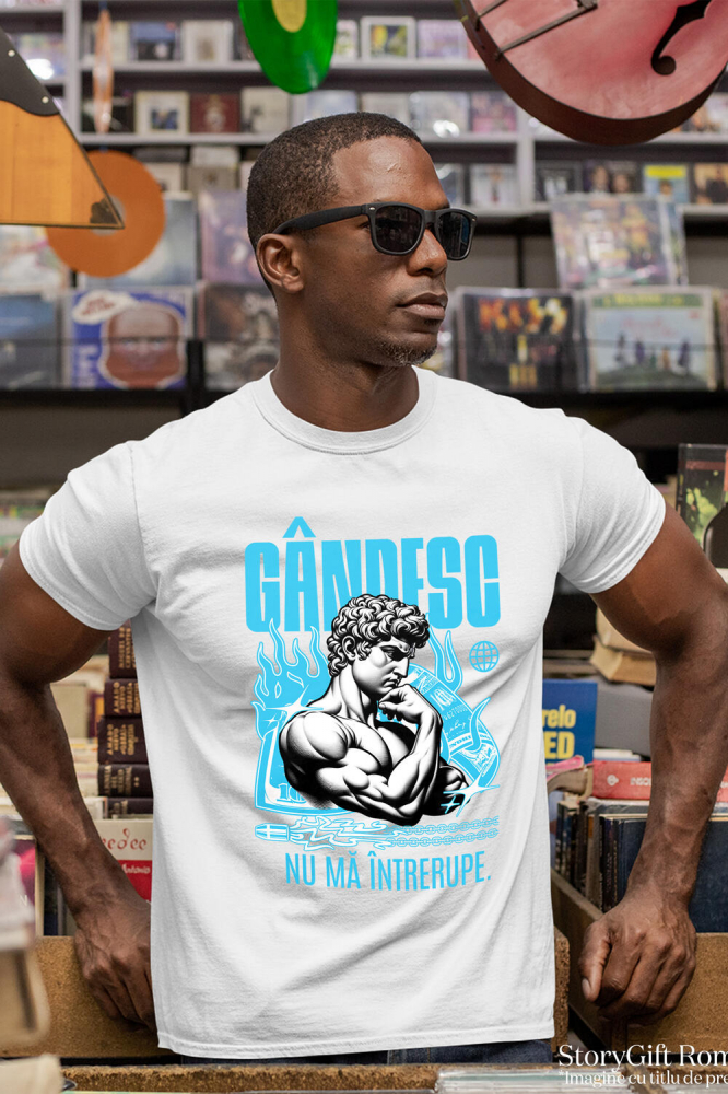 Tricou Femei, Barbati, Copii, Fata, Baiat, Unisex Personalizat Statuie Grecească Gânditor - Cadou Motivational și Inspirant [2]