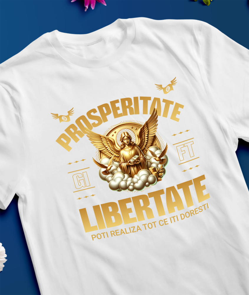 Tricou Femei, Barbati, Copii, Fata, Baiat, Unisex Personalizat Statuie Grecească Cu Aripi Din Aur - Cadou Personalizat Prosperitate și Libertate pentru Familie și Prieteni [3]