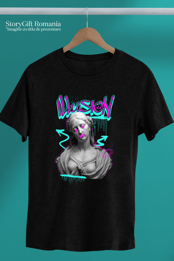 Tricou Femei, Barbati, Copii, Fata, Baiat, Unisex Personalizat Statuie Grecească Graffiti Urban cu Artă Abstractă - Cadou Personalizat pentru Familie și Prieteni [3]