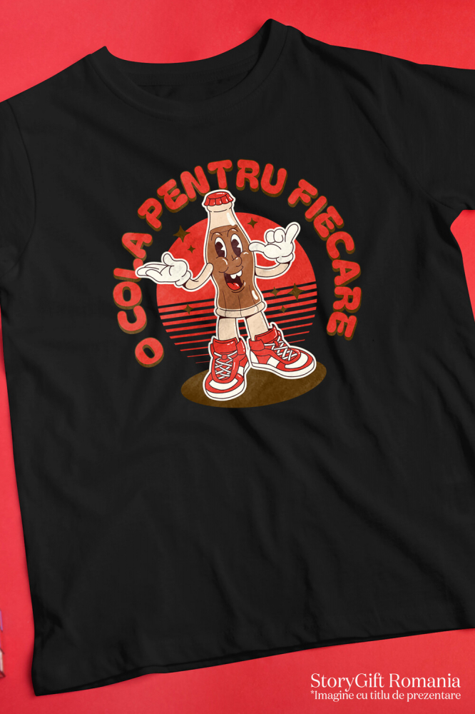 Tricou Femei, Barbati, Copii, Fata, Baiat, Unisex Personalizat „Sticlă de Suc Veselă cu Adidași Roșii – Cadou Personalizat pentru Familie și Prieteni!” [3]