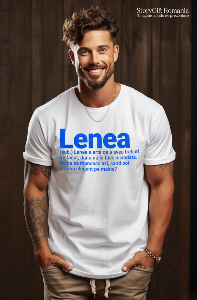 Tricou Femei, Barbati, Copii, Fata, Baiat, Unisex Personalizat „Cadouri personalizate cu mesaje haioase pentru familie și copii | Lenea ca artă” [2]