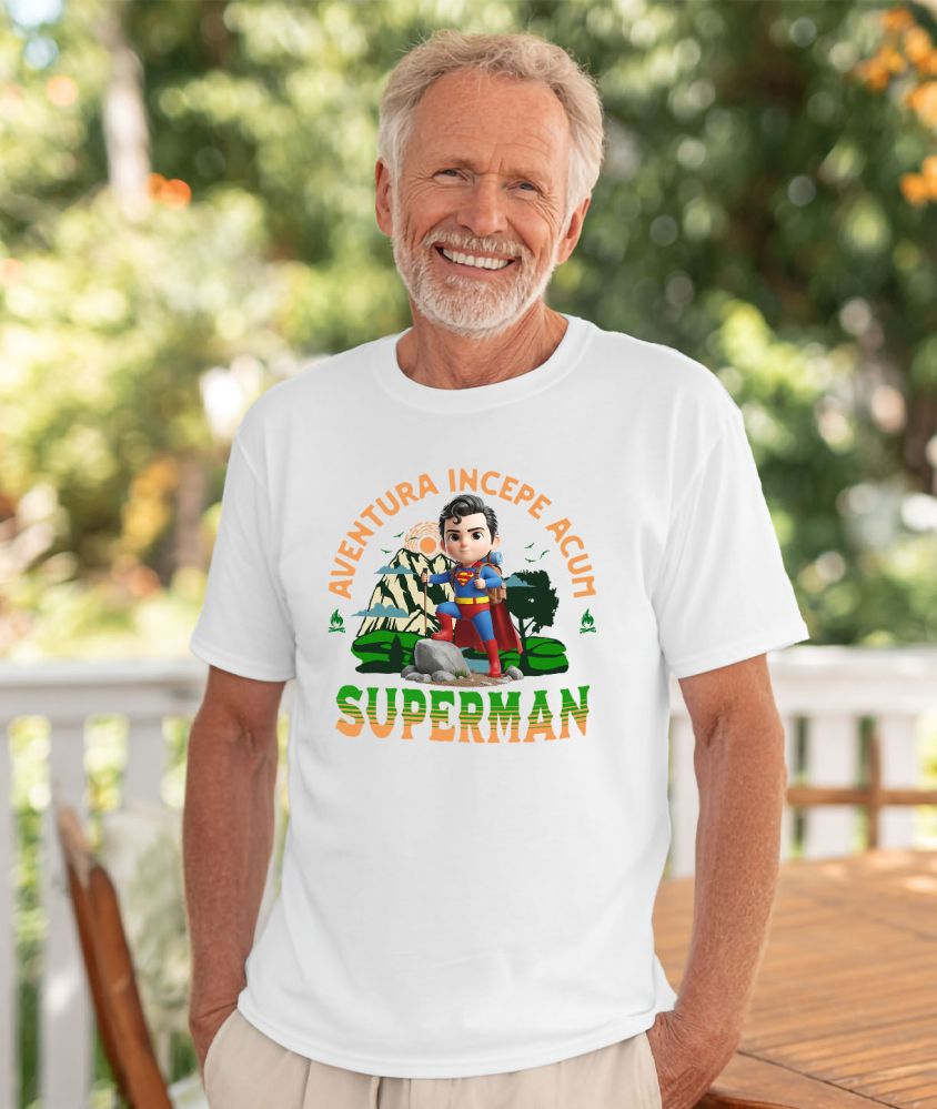 Tricou Barbati cu Superman - Drumeție de Neînvins cu Disney 100% Bumbac, Alb, L [2]
