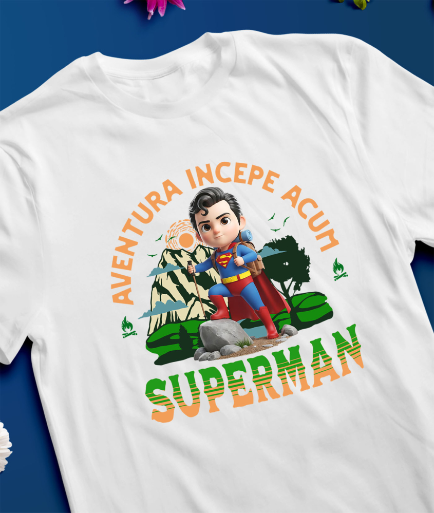 Tricou Barbati cu Superman - Drumeție de Neînvins cu Disney 100% Bumbac, Alb, L [3]