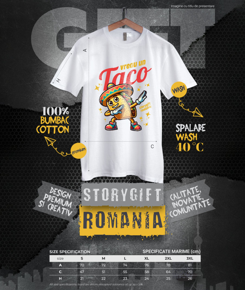 Tricou Femei, Barbati, Copii, Fata, Baiat, Unisex Personalizat Taco personalizat cu palarie mexicană și yoga – Cadou vesel pentru familie și prieteni [4]