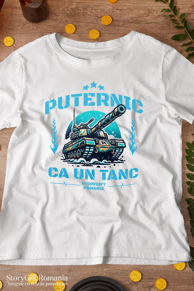 Tricou Femei, Barbati, Copii, Fata, Baiat, Unisex Personalizat Tanc Motivațional – Simbol al Forței și Determinării [3]