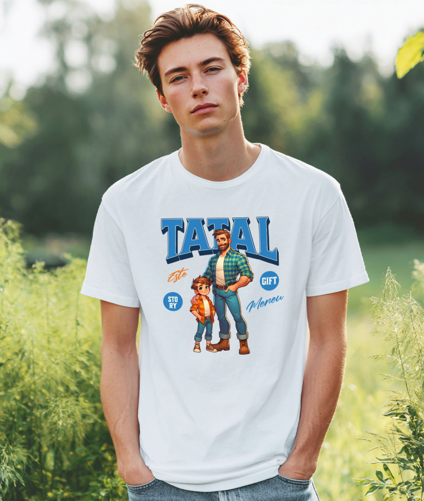 Tricou Femei, Barbati, Copii, Fata, Baiat, Unisex Personalizat Cadouri Personalizate Tata și Fiul | Cel Mai Tare Tata Din Lume, Amintiri Familie [2]