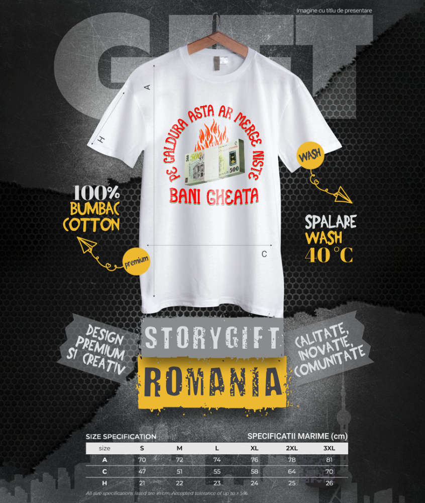 Tricou Femei, Barbati, Copii, Fata, Baiat, Unisex Personalizat Teanc de Bancnote 500 Lei – Bani Zburători în Flăcări pentru Distracție [4]