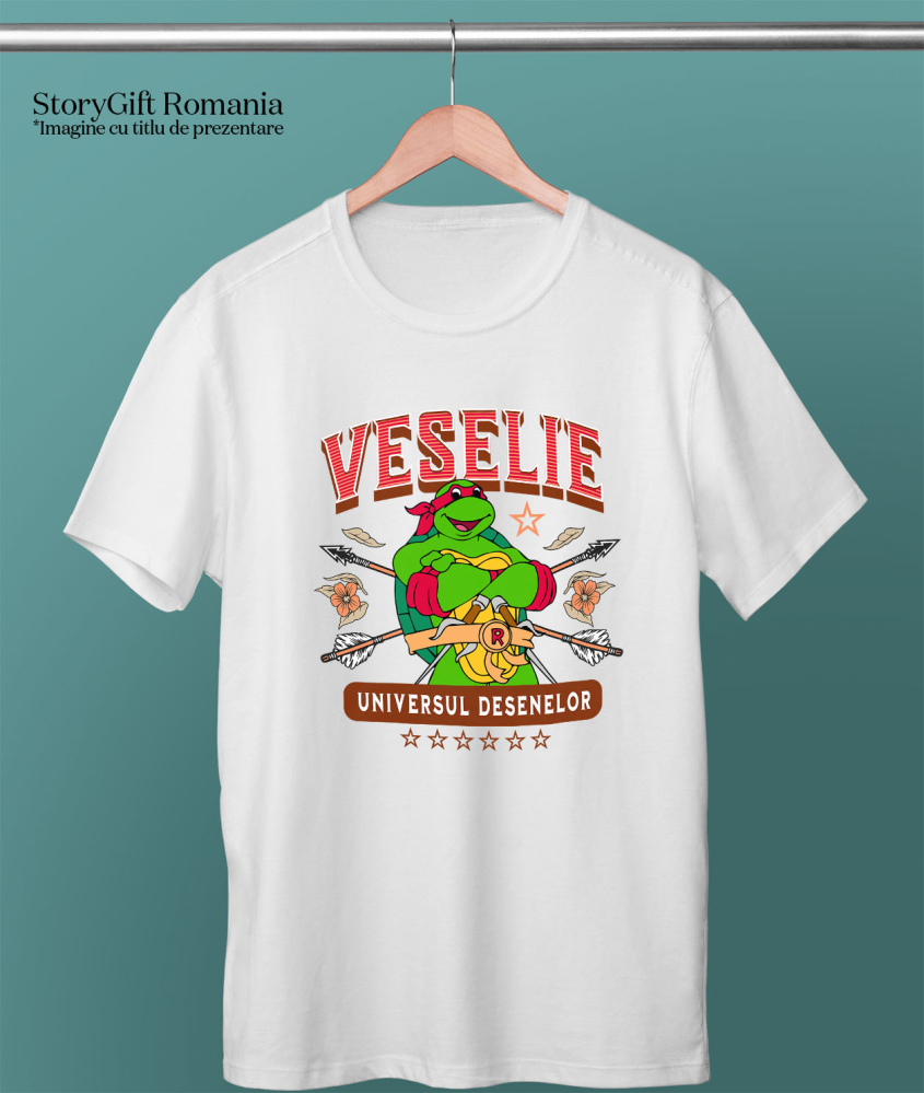 Tricou Barbati cu Testoasele Ninja – Lumea sub Stapanirea Lăstunului 100% Bumbac, Alb, L [3]