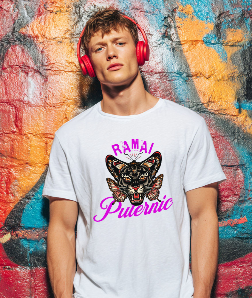 Tricou Femei, Barbati, Copii, Fata, Baiat, Unisex Personalizat „Tigru Furios Cu Aripi De Fluture – Cadou Motivational „Rămâi Puternic” Personalizat” [2]