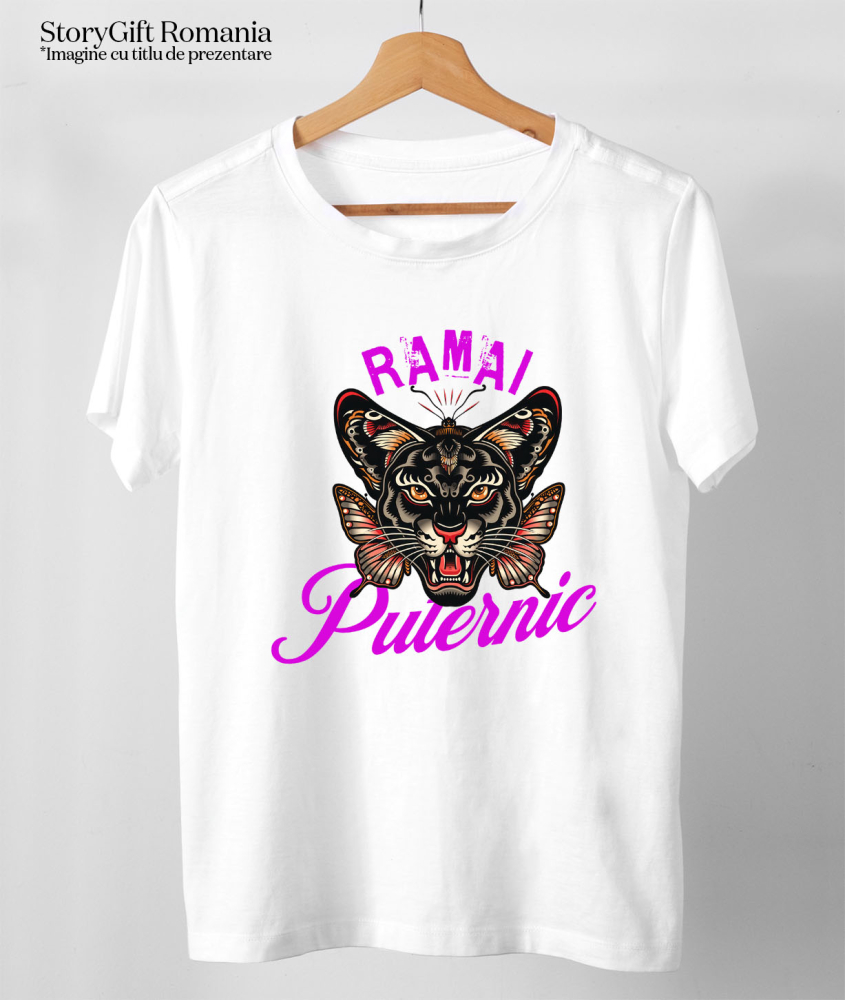 Tricou Femei, Barbati, Copii, Fata, Baiat, Unisex Personalizat „Tigru Furios Cu Aripi De Fluture – Cadou Motivational „Rămâi Puternic” Personalizat” [3]