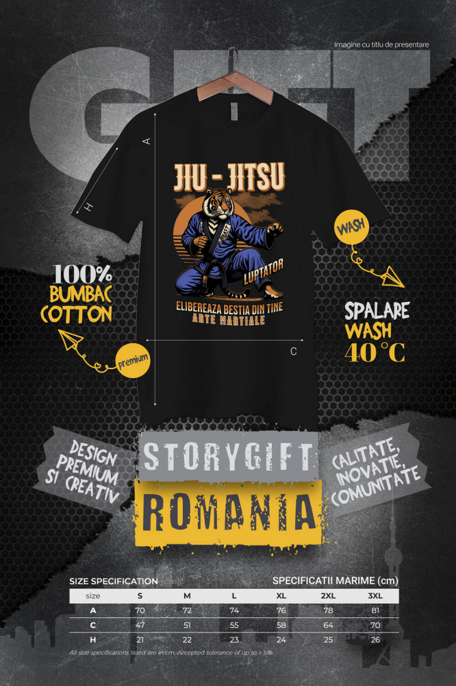 Tricou Femei, Barbati, Copii, Fata, Baiat, Unisex Personalizat Tigru Karate – Design Motivațional Arte Marțiale [4]