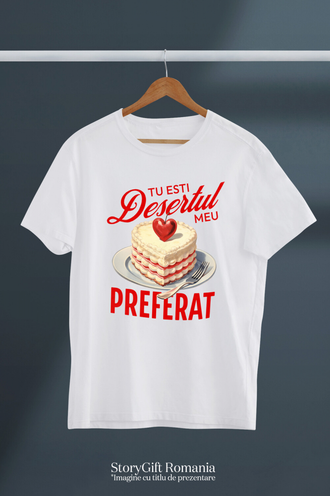 Tricou Femei, Barbati, Copii, Fata, Baiat, Unisex Personalizat Tort Romantic Inimă Cu Mesaj Personalizat și Cireșe Roșii | Desert Perfect pentru Familie și Iubire [3]