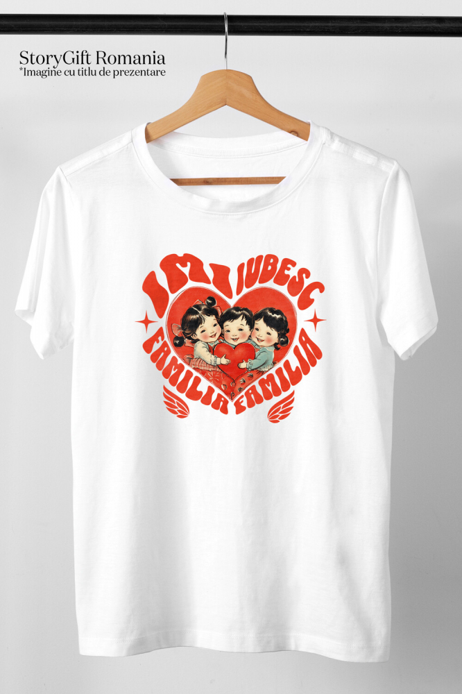 Tricou Femei, Barbati, Copii, Fata, Baiat, Unisex Personalizat Cadou Personalizat „Trei Copii Inima Dragoste” | Mesaje Iubitoare pentru Familia și Frați [3]