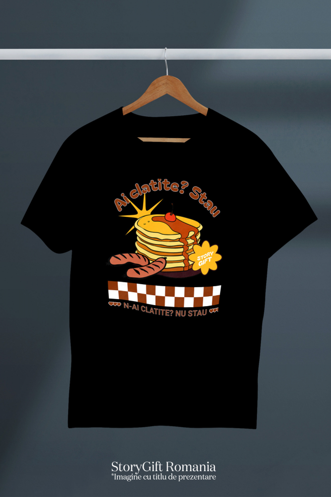 Tricou Femei, Barbati, Copii, Fata, Baiat, Unisex Personalizat Clătite personalizate cu text amuzant | Cadouri dulci pentru iubitorii de clătite și familie [3]