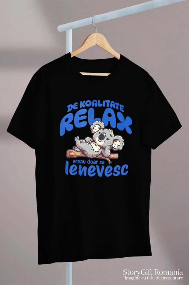 Tricou Femei, Barbati, Copii, Fata, Baiat, Unisex Personalizat Tricou Personalizat Koala Relaxare – Leneș și Confortabil | Cadou Perfect [3]