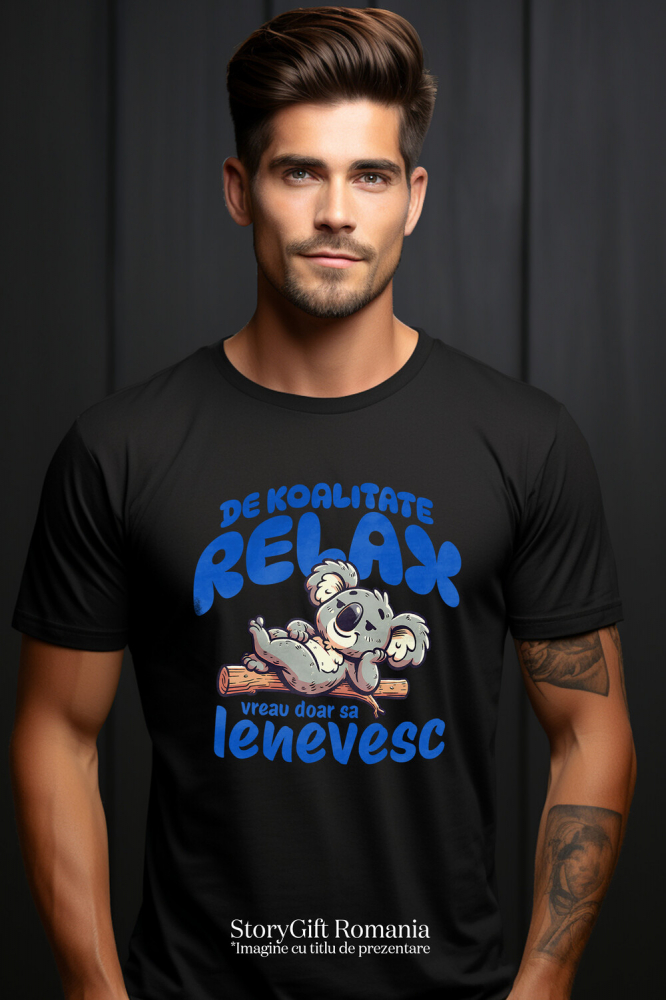 Tricou Femei, Barbati, Copii, Fata, Baiat, Unisex Personalizat Tricou Personalizat Koala Relaxare – Leneș și Confortabil | Cadou Perfect [2]