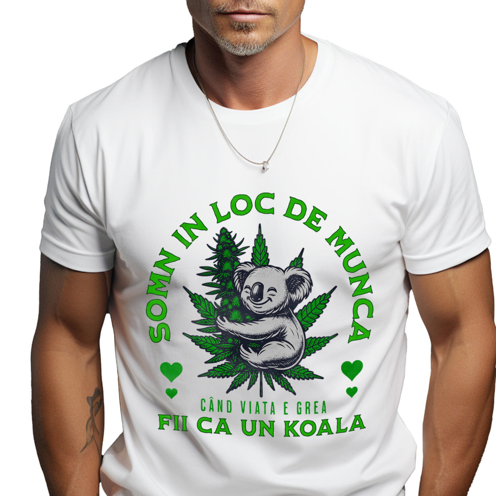 Tricou Femei, Barbati, Copii, Fata, Baiat, Unisex Personalizat Tricou Personalizat Koala Vesel – Relaxare și Umor | Cadou Ideal pentru Familie [1]