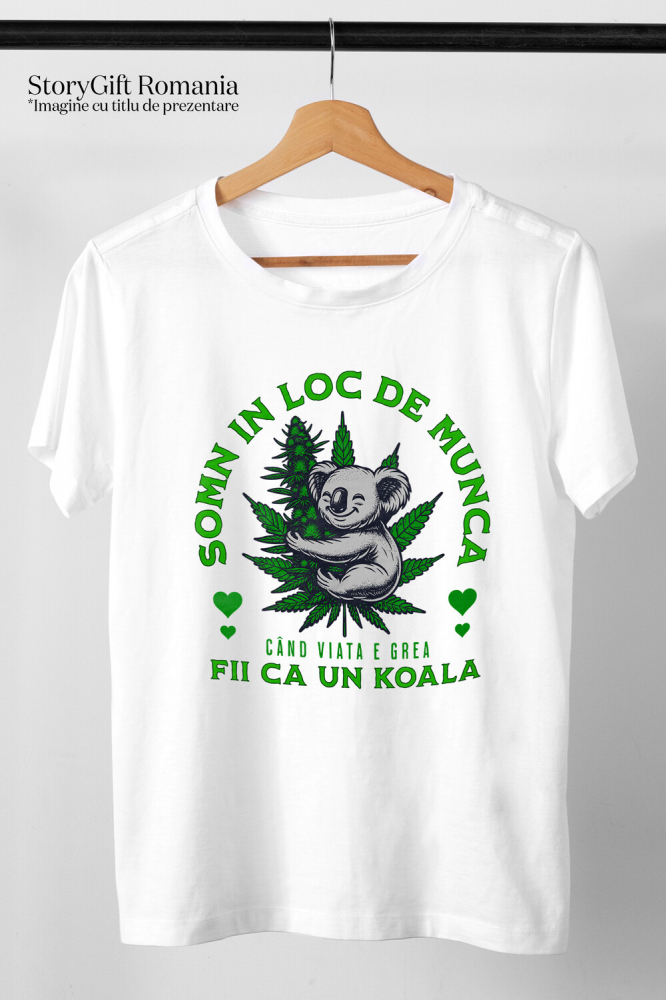 Tricou Femei, Barbati, Copii, Fata, Baiat, Unisex Personalizat Tricou Personalizat Koala Vesel – Relaxare și Umor | Cadou Ideal pentru Familie [3]