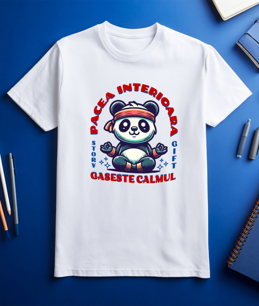 Tricou Femei, Barbati, Copii, Fata, Baiat, Unisex Personalizat Urs Panda Yoga – Design Haios și Relaxant pentru Cadouri Personalizate [3]