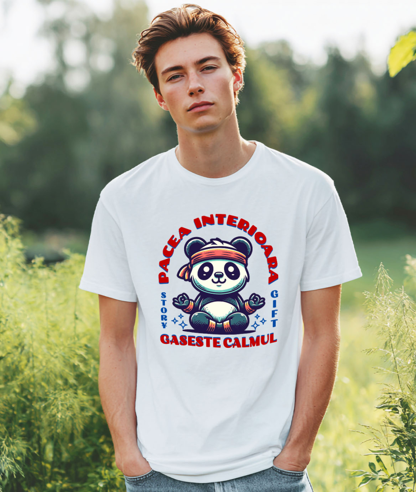 Tricou Femei, Barbati, Copii, Fata, Baiat, Unisex Personalizat Urs Panda Yoga – Design Haios și Relaxant pentru Cadouri Personalizate [2]
