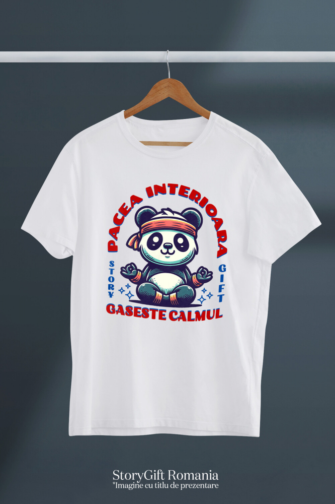 Tricou Femei, Barbati, Copii, Fata, Baiat, Unisex Personalizat Urs Panda Yoga – Design Haios și Relaxant pentru Cadouri Personalizate [3]