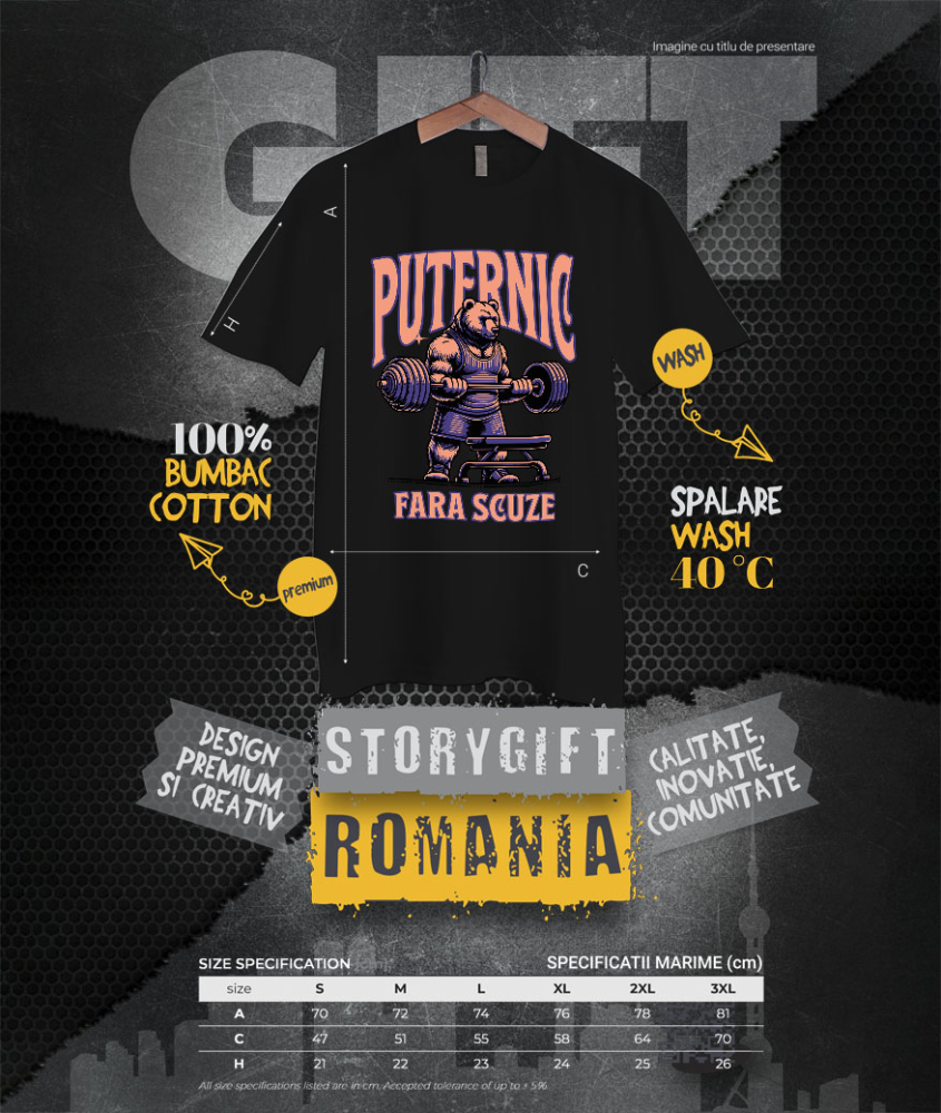 Tricou Femei, Barbati, Copii, Fata, Baiat, Unisex Personalizat urs puternic, urs la sală, ridicat greutăți, antrenament fitness, tricou sport personalizat, cadou pentru sportivi, maiou de forță, urs culturist, design sală de forță, cadouri pentru tati și prieteni [4]
