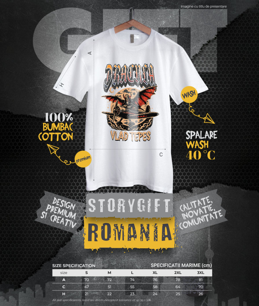 Tricou Femei, Barbati, Copii, Fata, Baiat, Unisex Personalizat Vampir în Zbor Avion Luna Plină - Cadouri Personalizate Halloween pentru Familie, Copii, Tati și Prieteni [4]