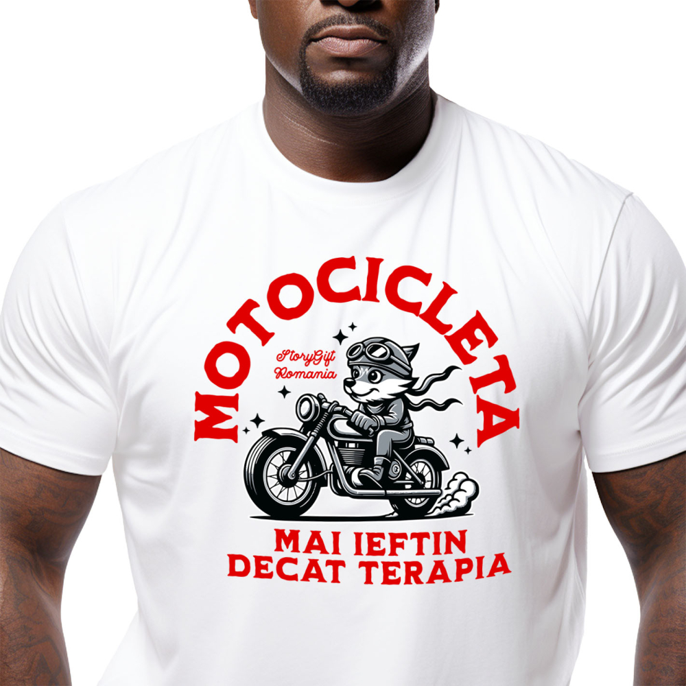 Tricou Femei, Barbati, Copii, Fata, Baiat, Unisex Personalizat Vulpe Motociclistă Pe Motor Vintage – Design Haios și Plin de Aventură [1]
