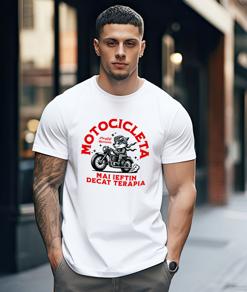 Tricou Femei, Barbati, Copii, Fata, Baiat, Unisex Personalizat Vulpe Motociclistă Pe Motor Vintage – Design Haios și Plin de Aventură [2]