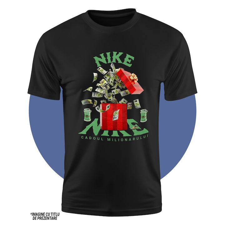 Tricou Copii Baieti _Nike_ - Cadoul Milionarului 100% Bumbac, Unisex, Negru, 12 Ani, 158CM [2]