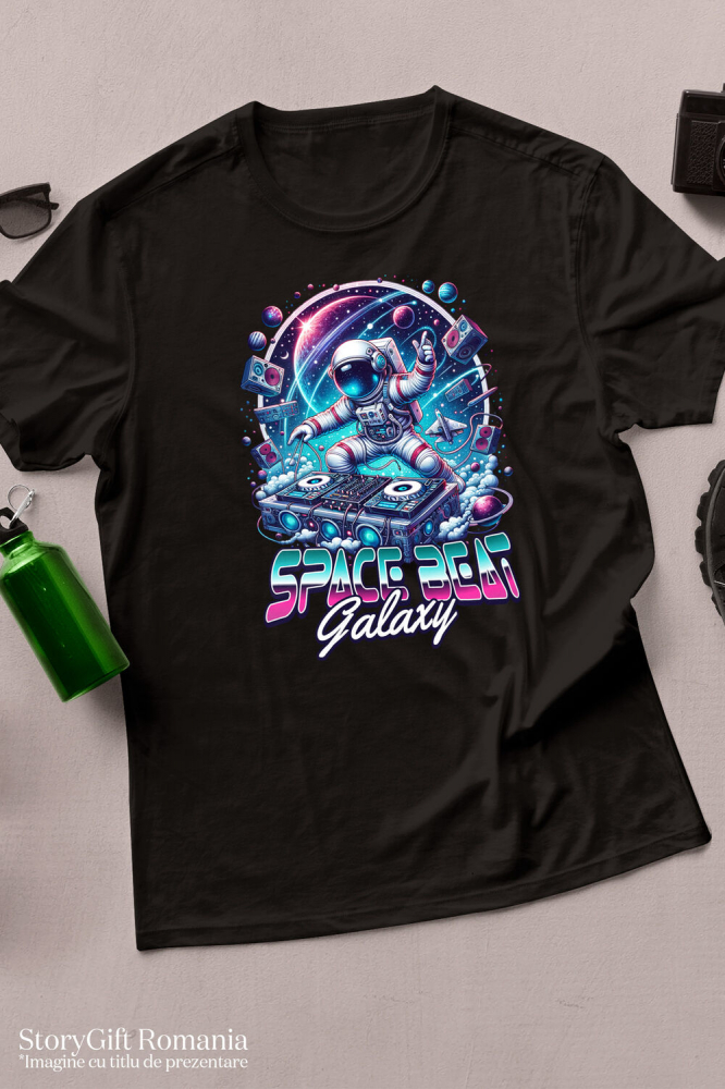 Tricou Femei, Barbati, Copii, Fata, Baiat, Unisex Personalizat Astronaut DJ în Spațiu - Petrecere Cosmică - Produse Personalizate Unice [3]