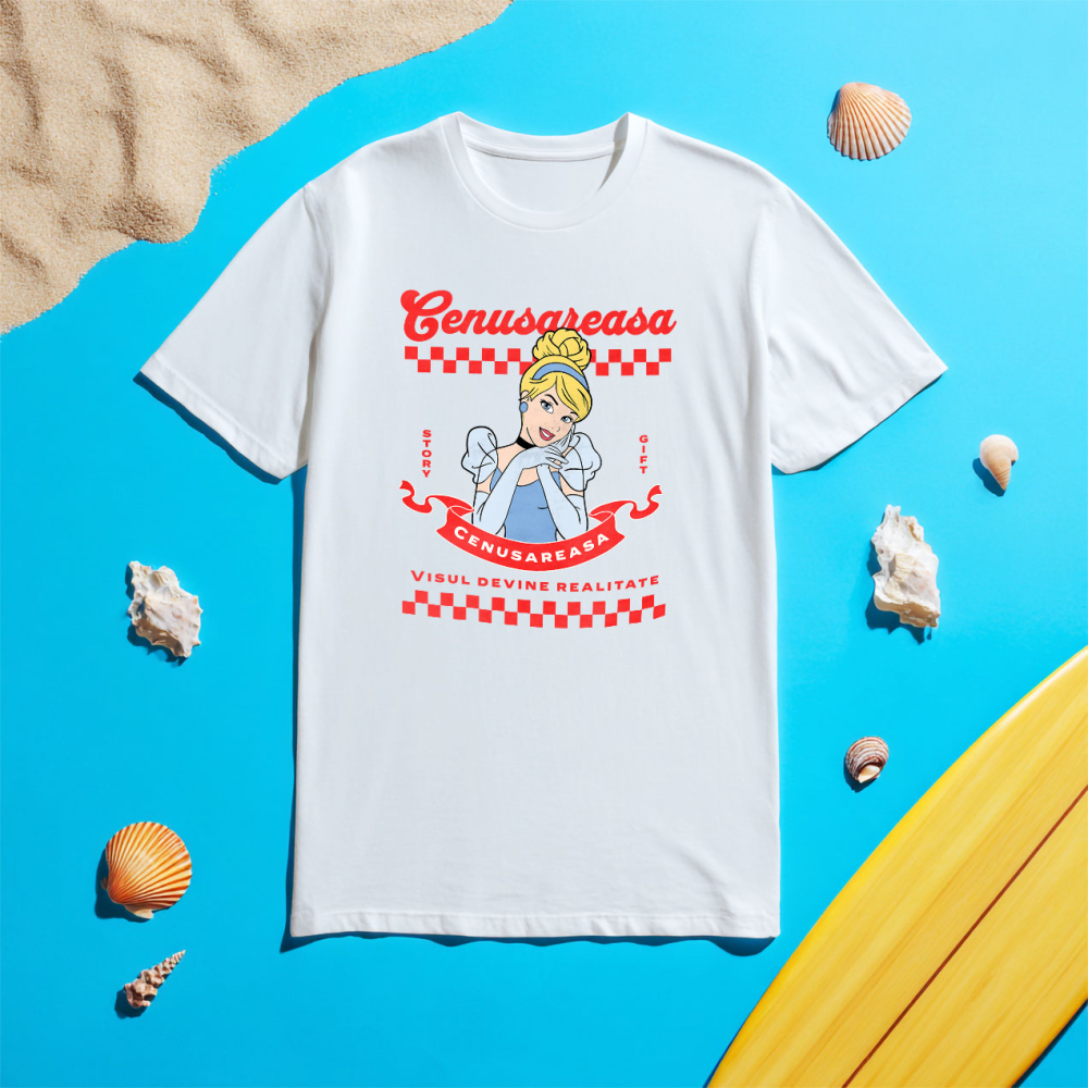 Tricou Copii cu Aventurile Cenusaresei 100% Bumbac, Alb, 12 Ani [5]