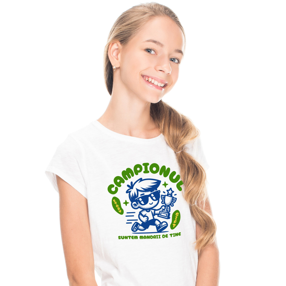 Tricou Femei, Barbati, Copii, Fata, Baiat, Unisex Personalizat Cadouri Personalizate pentru Campioni – Trofee, Tricouri și Accesorii Unice [2]