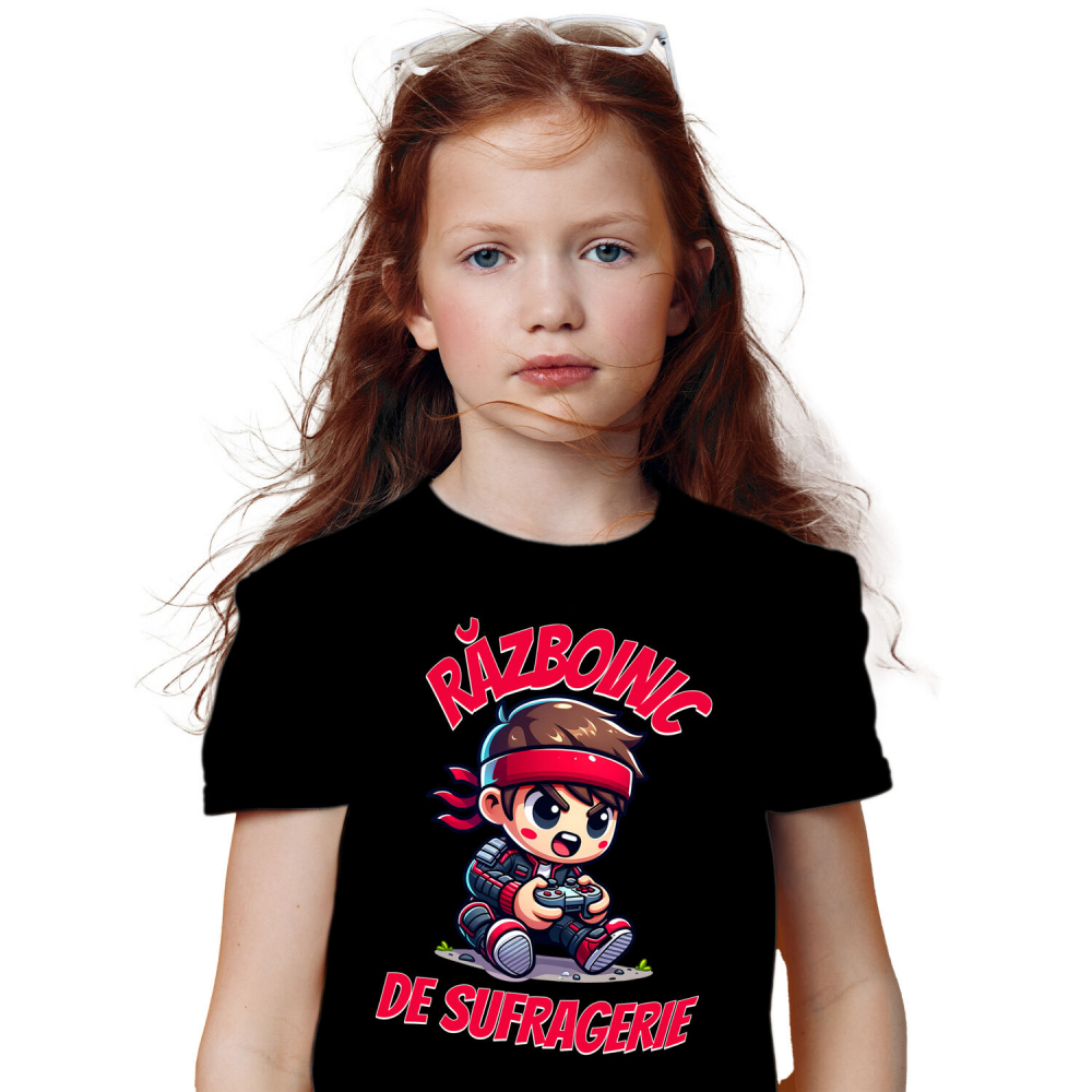 Tricou Femei, Barbati, Copii, Fata, Baiat, Unisex Personalizat Băiat Copil cu Manetă Jocuri Video „Razboinic de Sufragerie” - Cadou Personalizat pentru Gamerii Tineri [2]