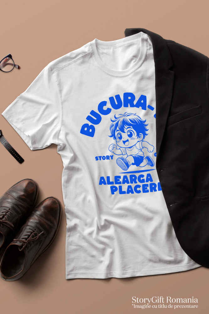 Tricou Femei, Barbati, Copii, Fata, Baiat, Unisex Personalizat Băiat Vesel în Alergare – Motivație și Sănătate [3]