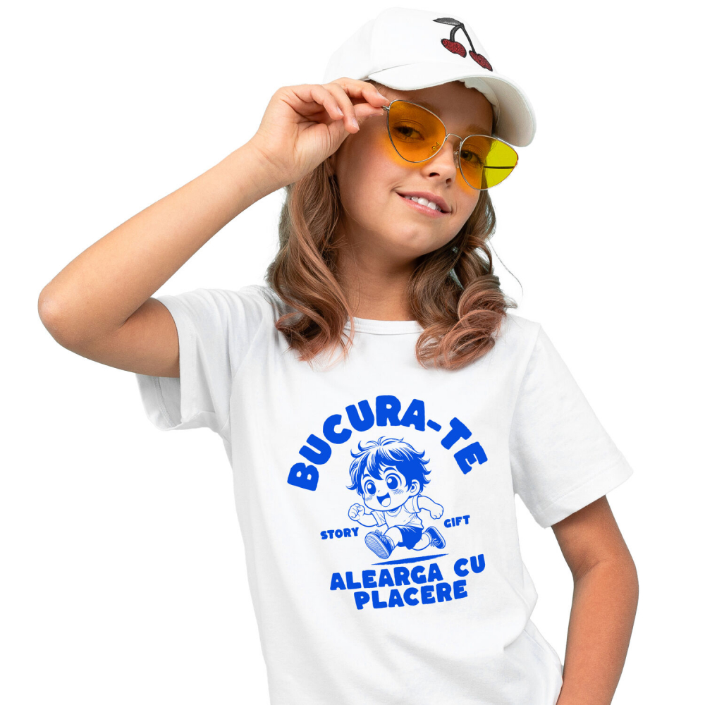 Tricou Femei, Barbati, Copii, Fata, Baiat, Unisex Personalizat Băiat Vesel în Alergare – Motivație și Sănătate [1]