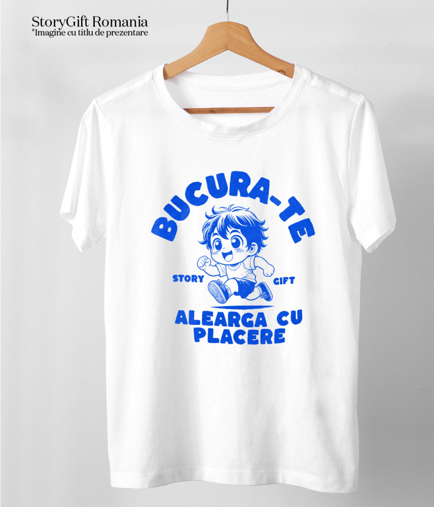 Tricou Femei, Barbati, Copii, Fata, Baiat, Unisex Personalizat Băiat Vesel în Alergare – Motivație și Sănătate [5]