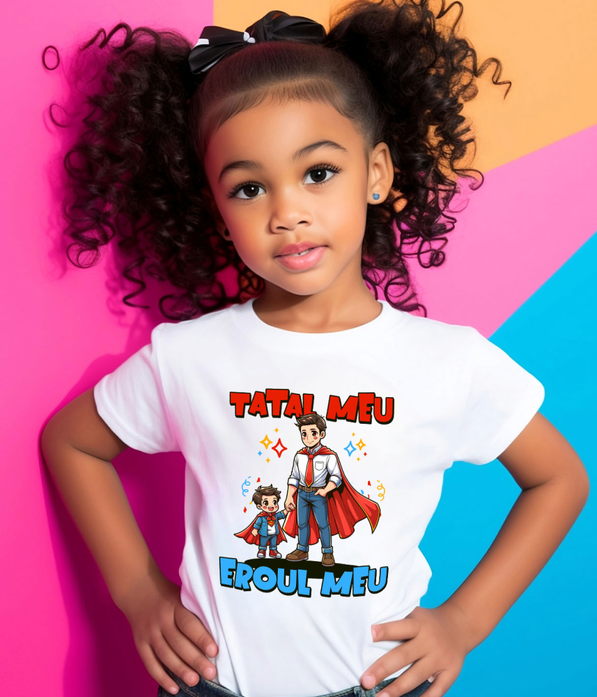 Tricou Femei, Barbati, Copii, Fata, Baiat, Unisex Personalizat Cadouri Personalizate Super Erou pentru Tata și Copii | Momente De Neuitat Familie [4]