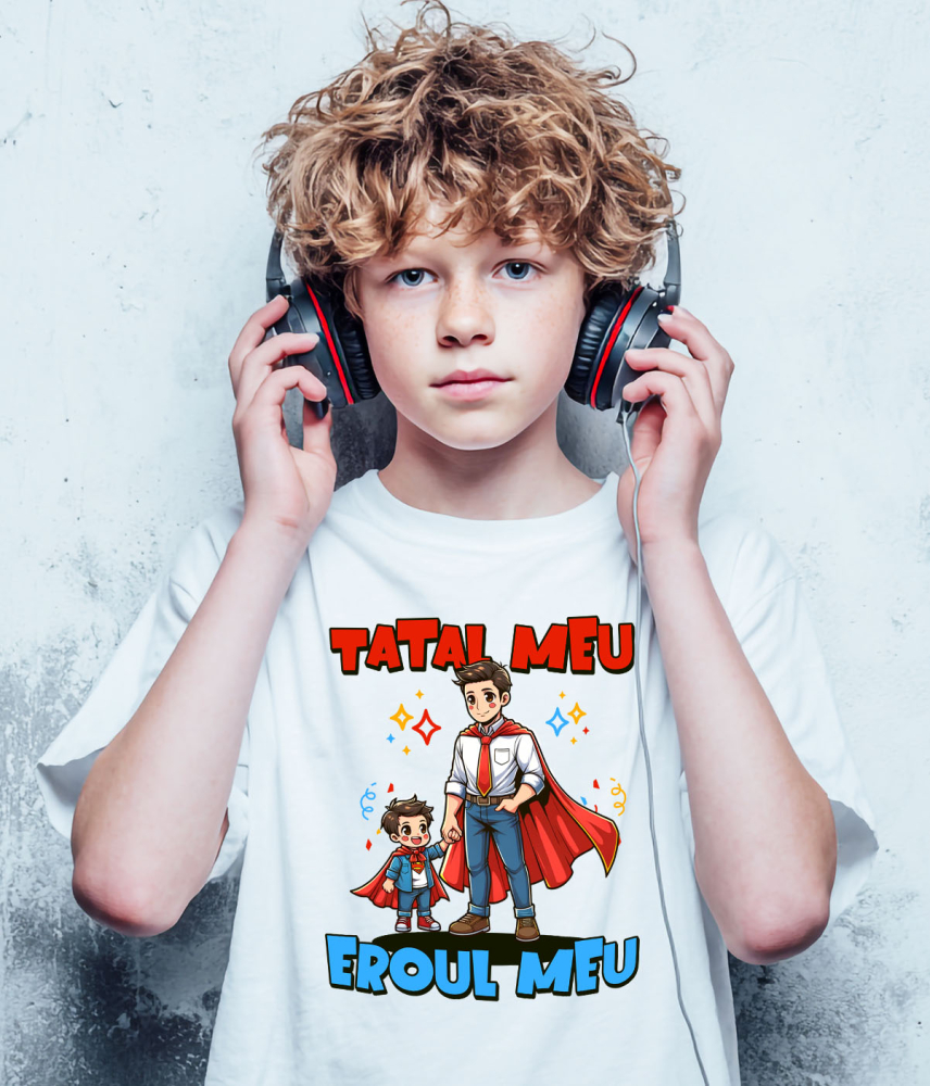 Tricou Femei, Barbati, Copii, Fata, Baiat, Unisex Personalizat Cadouri Personalizate Super Erou pentru Tata și Copii | Momente De Neuitat Familie [3]