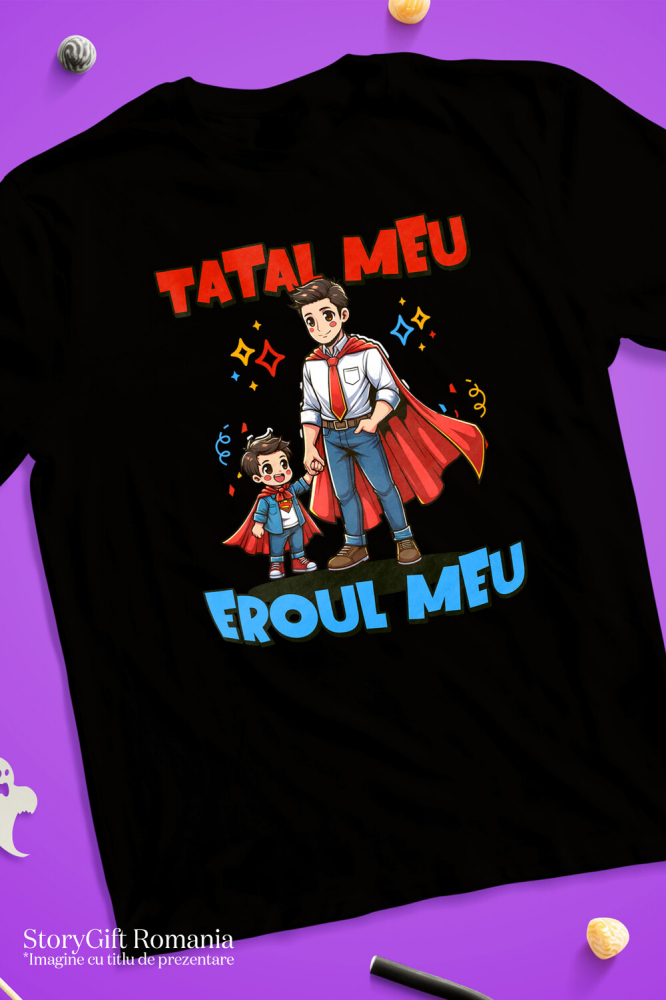Tricou Femei, Barbati, Copii, Fata, Baiat, Unisex Personalizat Cadouri Personalizate Super Erou pentru Tata și Copii | Momente De Neuitat Familie [3]