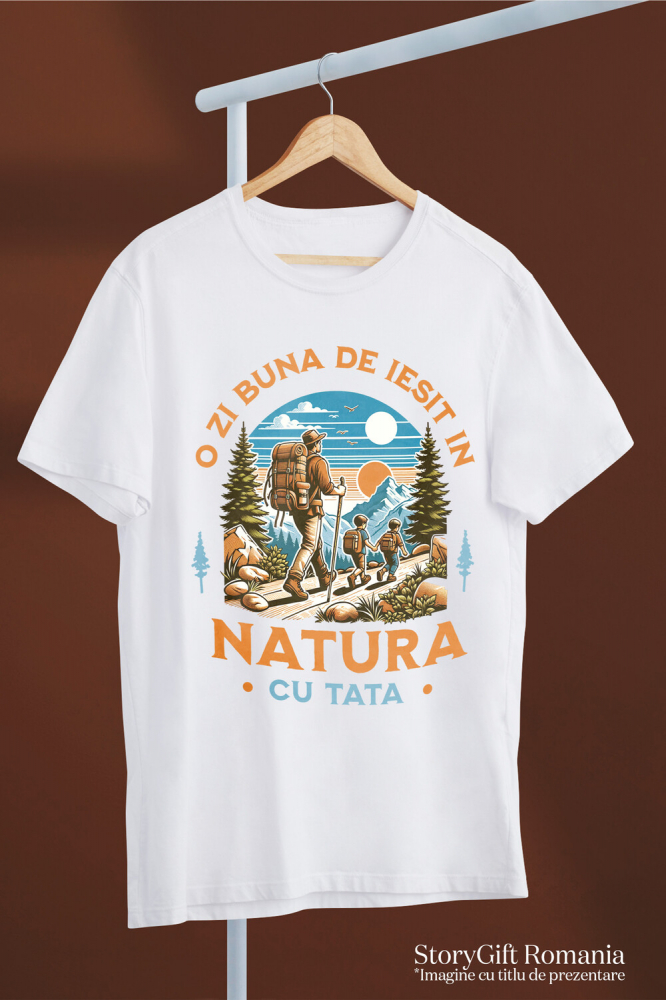Tricou Femei, Barbati, Copii, Fata, Baiat, Unisex Personalizat Cadouri Personalizate pentru Tati și Copii | Aventuri în Natură și Apus de Soare [3]